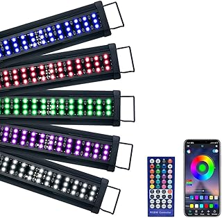 VARMHUS LED-Aquarium-Fischlampe mit Fernbedienung und APP-Steuerung, IP68 wasserdicht, mehrere La…