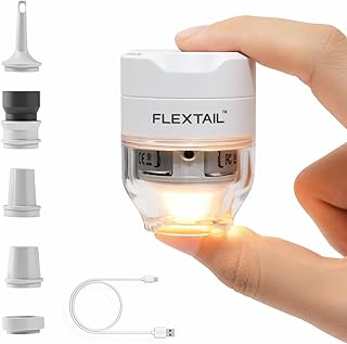 FLEXTAILGEAR Tragbare Elektrische Luftpumpe für Aufbläsartikel, Luftmatratzenpumpe mit 5 Lichtm…