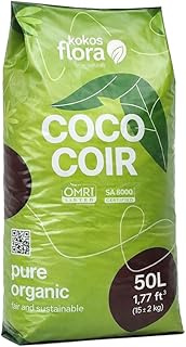 50 Liter Bag – Kokossubstrat – Reine Bio-Qualität – Packung mit 1 – (BLUMENERDE)