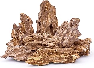 6 Stück natürlicher Drachenstein, 15,5 bis 20,5 cm, Aquariumfelsen für Aquascaping, Aquarienla…
