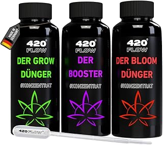 Dünger Set Indoor & Outdoor – Pflanzen dünger für Wachstumsphase & Blütephase Grow, Bloom &…
