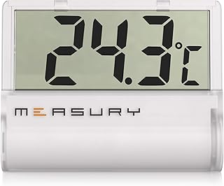 Measury Aquarium Thermometer Digital zum Kleben, Aquarien Thermometer für Süßwasser und Meerwa…