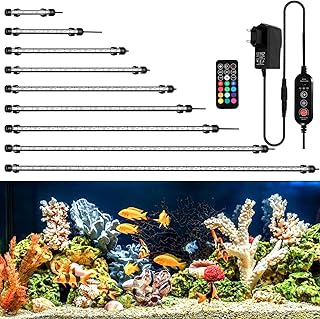 Aquarium Lampe LED RGB 9W, Beleuchtung für Aquarien LED, Aquarium-Licht, IP67 Wasserdicht, Unive…