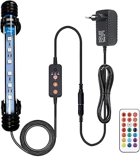 VARMHUS Tauchen Aquarium Licht,Aquarium LED Beleuchtung Die Fernbedienung kann 13 Farben und 5 He…