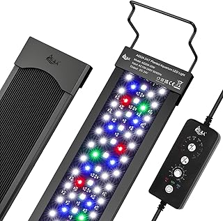 AQQA Aquarium LED Beleuchtung,72W Vollspektrum Aquarium Licht mit 24/7 Modus & DIY Modus,Einstell…