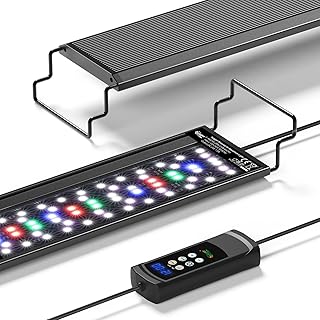 hygger Aquarium LED Beleuchtung, 20W Vollspektrum Aquarium Lampe mit Timer, 24/7 Fish Tank Light …