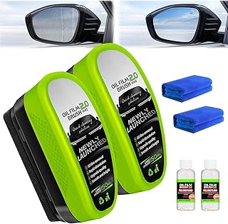 Clear Vision Scheibenreiniger Auto, 2 Stück Automotive Oil Film Cleaning Brush 150ML, Windschutz…