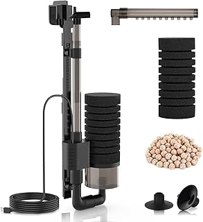 hygger Elektrischer Aquarium Schwammfilter, Power USB Single Aquarium Filtro Fish Tank Filter, Le…