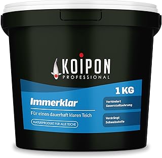 KOIPON Immerklar 1 kg, Natürlicher Teichwasseraufbereiter für dauerhaft klares Teichwasser, Geg…