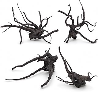 AquaOne Aquarium Wurzel Black Spider L 35–50 cm, Moorkienholz schwarz gefärbt, filigran verzwe…