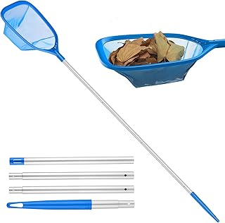 Mowend 145cm Skimmer Pool Kescher, Poolreinigung Kescher Feinmaschig mit Stab 1,14M Langer Alumin…