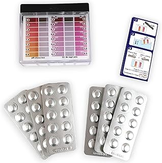 Premium Pooltester-Set für Chlor, Brom und pH-Wert | Wassertester inkl. 60 Rapid-Testtabletten (…