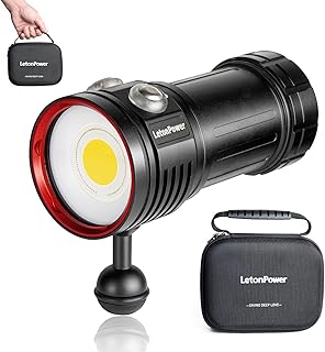 L12 Unterwasser Videoleuchte 8000 Lumen – 6000K, CRI 90, USB-C aufladbar, wasserdicht bis 100m …