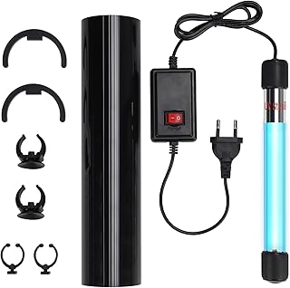 SWAWIS 13W UV Klärer Aquarium, 220V UV Licht Sterilisator für Aquarium mit Saugnapf und Abdeckk…