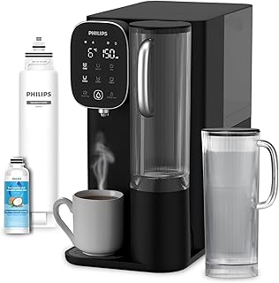 Philips Water Umkehrosmose-Wasserstation ADD6912BK/10: Eliminiert bis zu 110 Substanzen, sofortig…