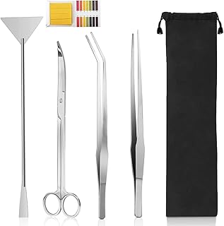 4 Stück Aquarium Aquascaping Tools,Premium Edelstahl Wasserpflanzen Werkzeuge Anti-Rost Pinzette…