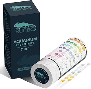 RUNBO 7 in 1 Aquarium-Teststreifen – 150 Stück Aquarium-Test-Set für Süßwasser Fischteich gen…
