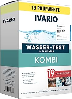 IVARIO Labor-Wassertest Kombi (19-in-1) für Trinkwasser, Experten-Analyse im Deutschen Fachlabor…