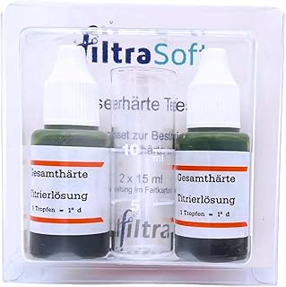 ALFILTRA FiltraSoft Wasserhärte-Testset zur Bestimmung der Gesamthärte in °dH | 2x 15 ml Flüs…