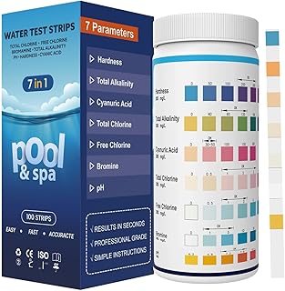 Pool Teststreifen 7-in-1 | Professionelles Tester für Pools Whirlpools und Spas | zur Messung vo…