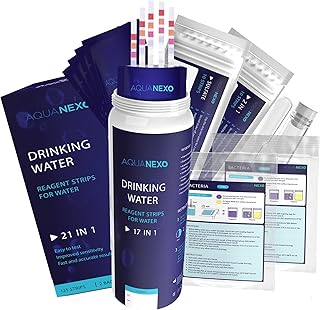 21 Parameter, 125 + 20 Trinkwasser Teststreifen + 2x Coliforme Bakterien Test, pH Teststreifen, W…