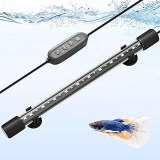 FEDOUR 38CM Aquarium Led Beleuchtung, 24/7-Modus Aquarium LED Licht mit Vollspektrum RGBW LEDs, I…