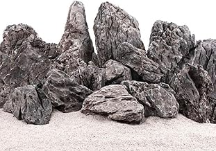 AquaOne Aquarium Steine Mini Landschaft I Natursteine Seiryu 10kg I 0,9-2,0kg pro Stein I Aquasca…