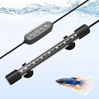 FEDOUR 28CM Aquarium Led Beleuchtung, 24/7-Modus Aquarium LED Licht mit Vollspektrum RGBW LEDs, I…