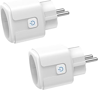 Smart WLAN Steckdose, 2 Stück Alexa 16A 3680W, WiFi Kompatibel Mit Alexa Und Google Home, Mit St…
