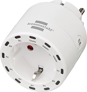 Brennenstuhl Digitaler Countdown Timer/Schaltsteckdose mit integrierter LED Anzeige (Timer-Steckd…
