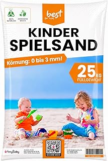 Spielsand 25kg | Quarz Sand für Sandkasten | Kinder Sand | Dekosand | Spielsand für Sandkasten …