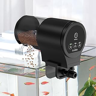 Futterautomat für Aquarium Automat Fische Futterspender: 100ML Groß Kapazität Fischfutter Feed…