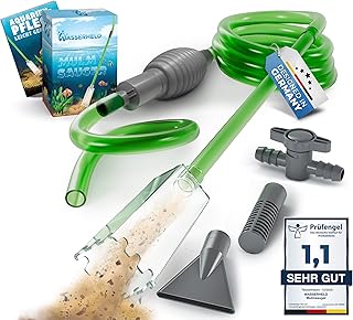 Mulmsauger Aquarium mit 3 Aufsätzen – Aquarium Wasserwechsel [3M Schlauch] – Aquarium Reinigungs…