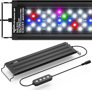 SEAOURA Aquarium LED Beleuchtung, Vollspektrum Aquarium Licht mit Timer Auto Ein/Aus, 10 Helligke…