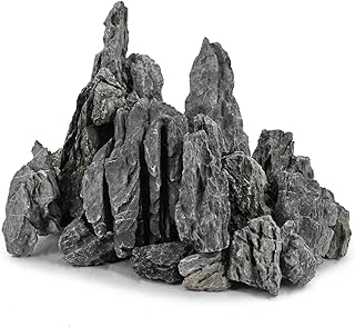 Unocho Seiryu Rock Aquarium Steine 5kg Natur Drachenstein für Aquascaping Aquarium Fischbecken L…