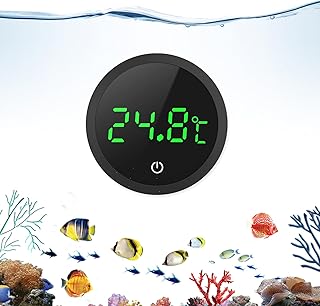 Aquarium Thermometer Mini, Digital Aquarienthermometer LED Display with Touch Screen, High Precis…