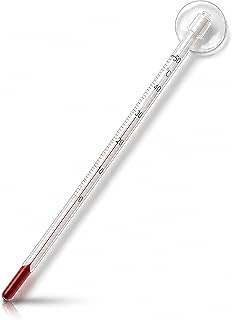 Aquarium Thermometer Glas mit Saugnapf – Analoges Wassertemperatur Thermometer 0–50°C – Pr…