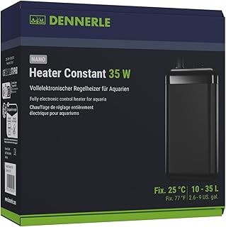 Dennerle Nano Heater Constant 35 W – Vollelektronischer Regelheizer für Aquarien von 10-35 Liter