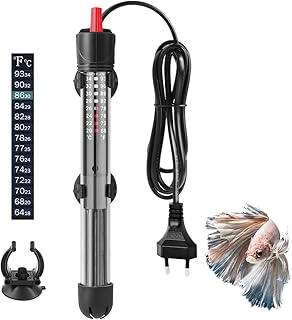 FEDOUR 100W 40-120L Aquarium Heizung, Verdicktes Quarzglas Aquarienheizer, Temperatur Einstellbar…