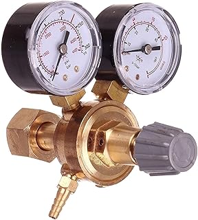 Druckminderer für Gasflaschen mit Argon (Ar) oder Kohlendioxid (CO2), Einlassgewinde B21,8 x 1/1…