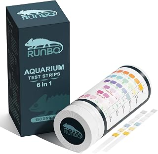 RUNBO 6 in 1 Aquarium-Teststreifen, 150 Stück, Aquarium-Test-Set für Süßwasser, Fischteich, g…