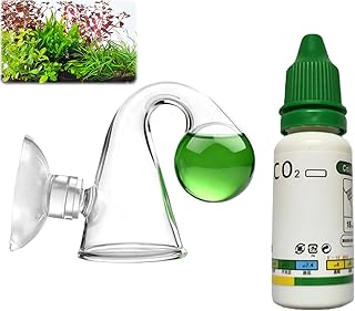 CO2 Dauertest Aquarium mit 15 ml Testflüssigkeit,Kolorimetrischer CO2 Indikator für Aquarien,CO…