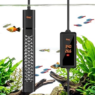 hygger Aquarium Heizstab mit automatischer Abschaltung bei Wassermangel (300W für 151–283L) | …