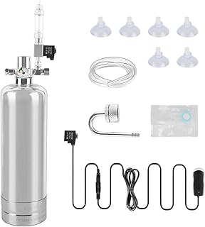 2L CO2 Anlage Aquarium Komplett-Set, Edelstahl 2kg CO2 Flasche Generator | Aquarium Kohlendioxid …