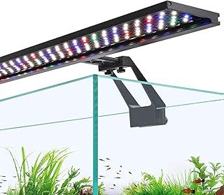 hygger Clip On Vollspektrum Aquarium LED Beleuchtung,18W Aquarium Beleuchtung Tag-Nacht Dual Time…