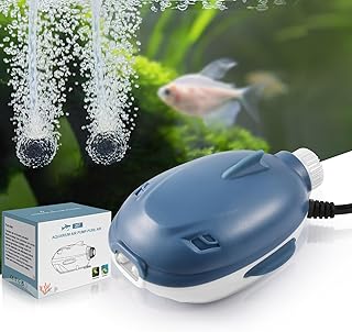 FEDOUR 2W 2,5W Leise Aquarium Luftpumpe mit Saubere Luft, 168LPH 264LPH Einstellbare Sauerstoffpu…