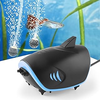 FEDOUR 3W 4W 5W 7W Leistungsstarke Aquarium Luftpumpe, 2-ausgänge Leise Aquarium Sauerstoffpumpe…