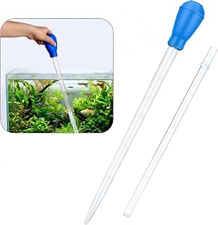 70 cm extra Lange Aquarium Spritze, 50 ml Aquarium Pipette mit Verlängerungsrohr, zur Reinigung …
