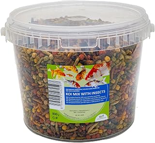 UGF – KOI-Mix mit Insekten, 800g im 3 Liter Eimer, Proteinreiches KOI Futter & Karpfen Futter fü…