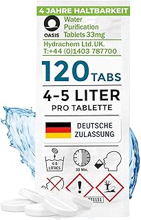 Wicked Chili Wasserreinigungstabletten (120 Stk. je 4-5 Liter Trinkwasser) | Tabletten zur Wasser…